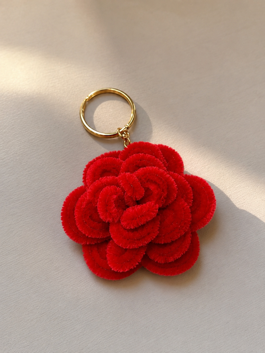 Red Rose Keychain